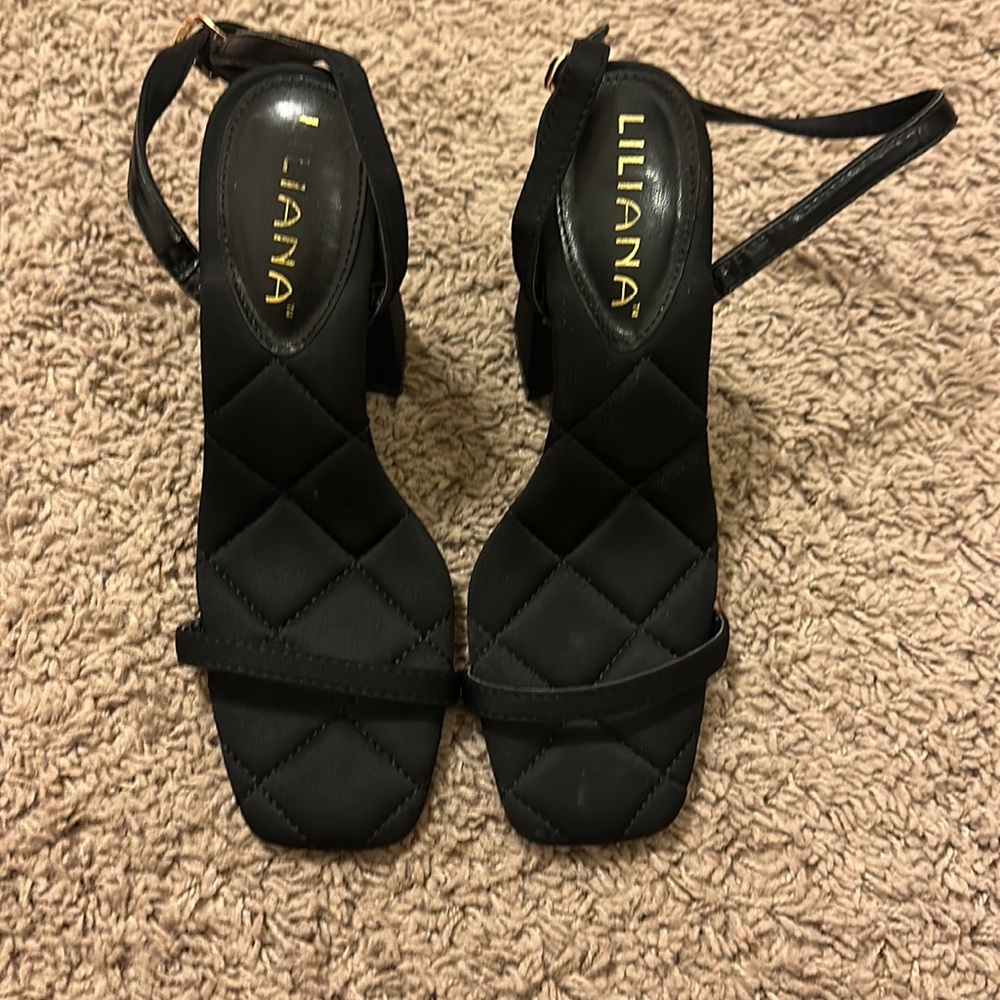 Liliana Padded Chunky Heel Wrap Ankle Pumps